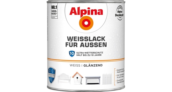 Alpina Weißlack für Außen